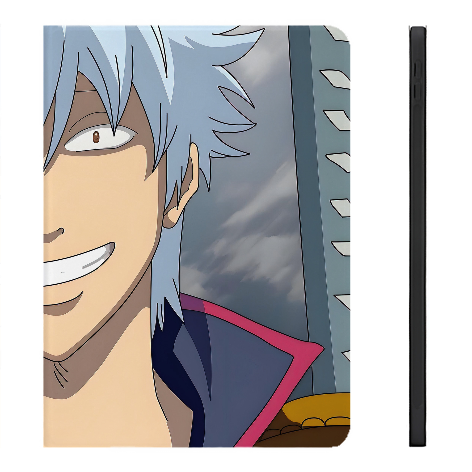 （画像用） ぎんたま 坂田銀時（さかたぎんとき） 神楽 志村新八（しむら しんぱち） GINTAMA Sakata Gintoki Kagura Shimura Shinpachi IPadケース ペンホルダー付き ブックスタイルデザイン